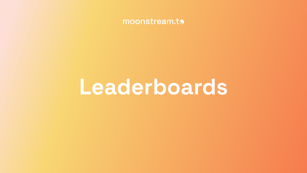Leaderboards by Moonstream.to